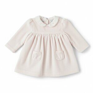 Ralph Lauren Velour Dress Baby Girl Medium Pink Smocked